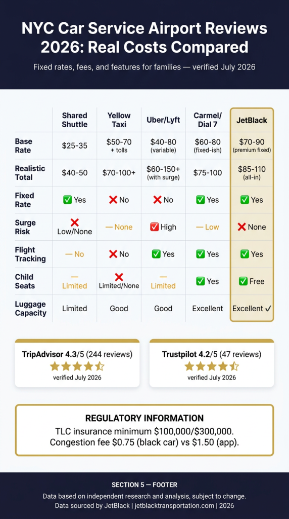 nyc car service airport reviews 2026