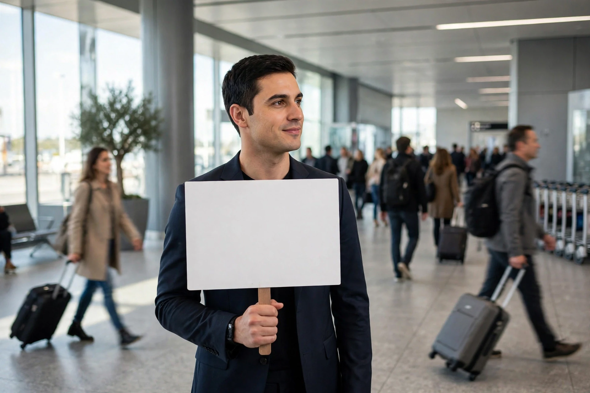 best limo service from JFK to Pelham Manor, NY: chauffeur loading suitcases into a black SUV at an airport curb in the morning