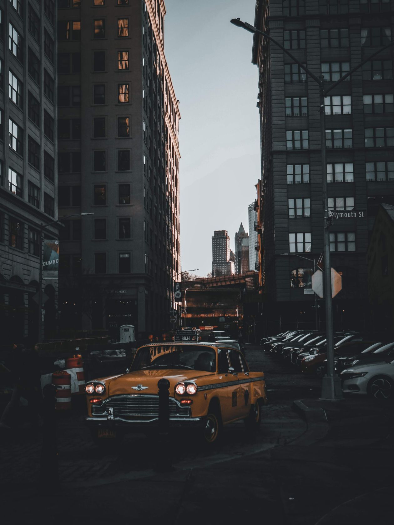 Yellow cab on a New York City street